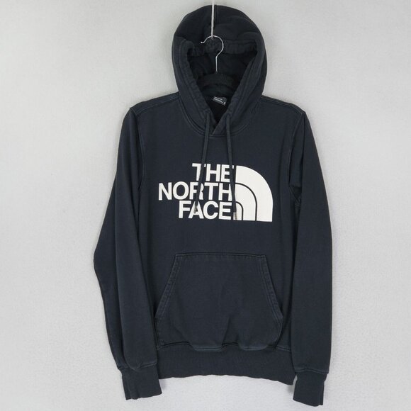 The North Face Sweater Mens Extra Small Black Half Dome Hoodie Pullover Casual - Picture 1 of 12